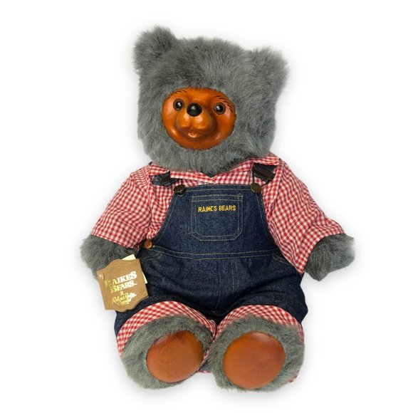 Robert Raikes Other Raikes Bears New Collectable Huckle Bear Vintage 985 Wooden Face